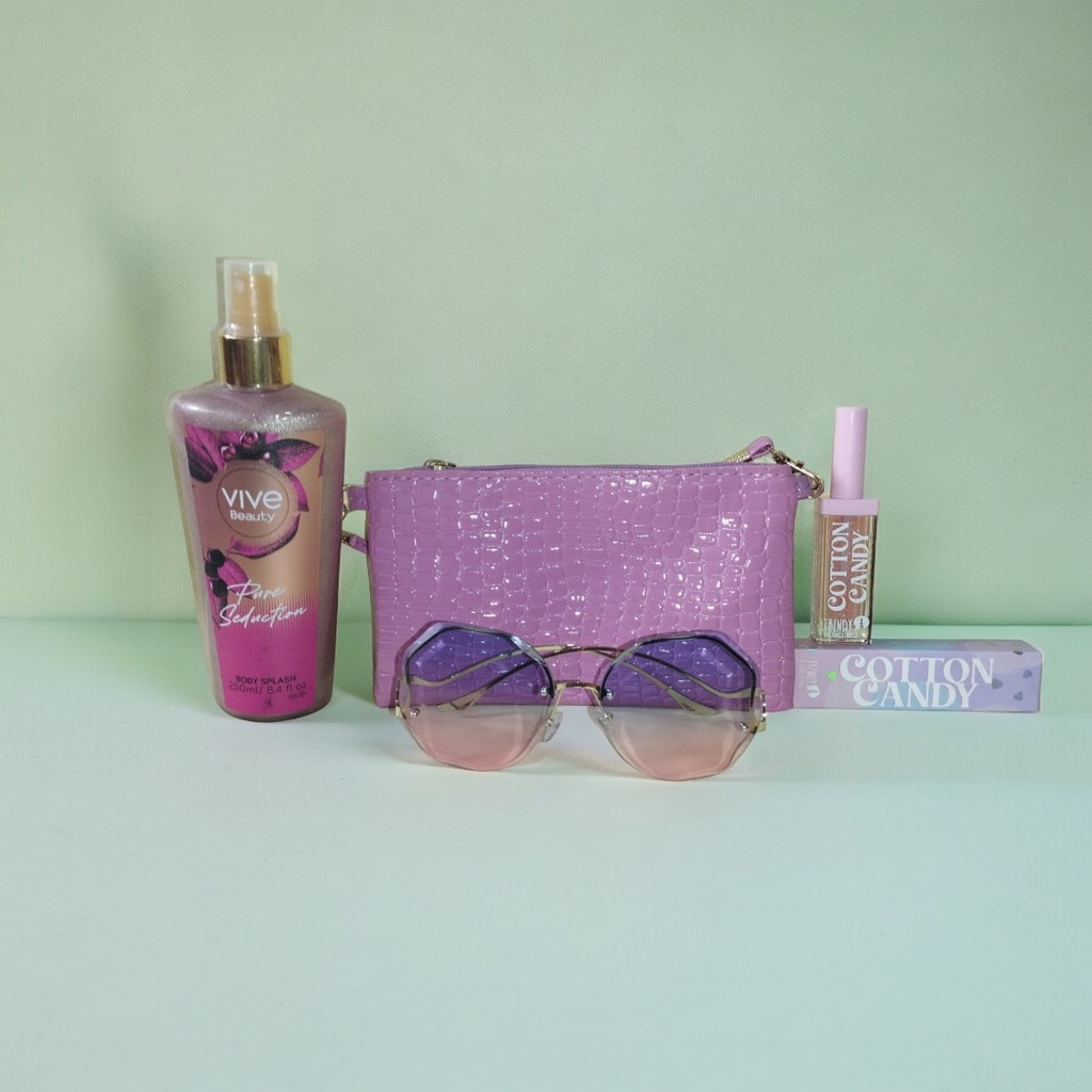 Combo Splash + Cartera + Lentes + Brillo Cotton 